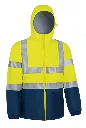 [V503] Chaqueta lluvia A.V. TORNADO V503 (Sin serigrafía, S, amarillo flúor-azul marino orión).webp