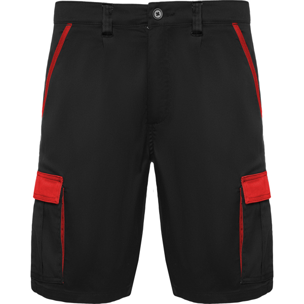 [8409] BERMUDAS TAHOE (Sin serigrafía, 2XL, negro/rojo)