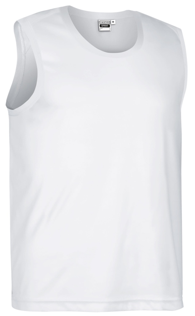 [V166] Camiseta técnica sin mangas SPRINT V166 (Sin serigrafía, S, blanco)
