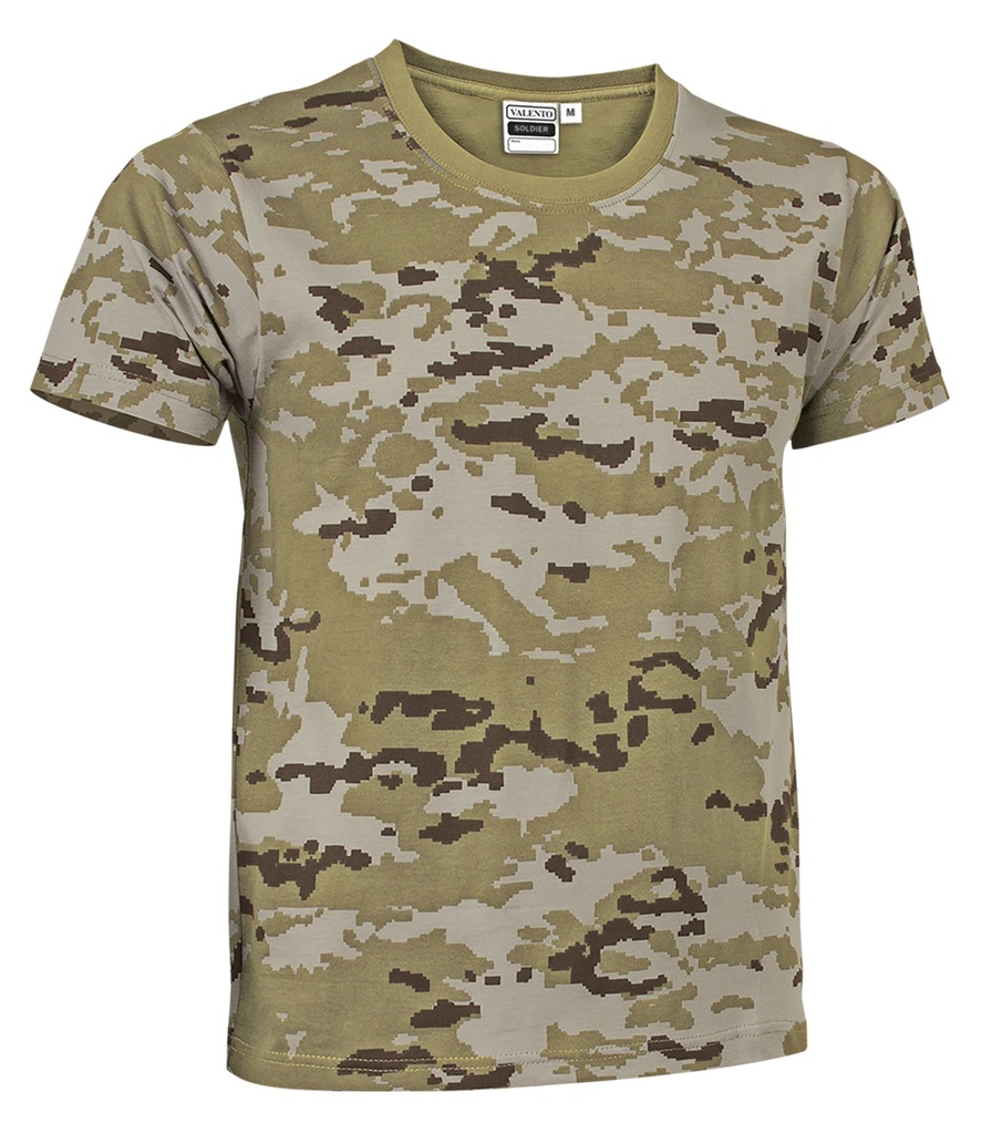 [V112] Camiseta SOLDIER (Sin serigrafía, S, pixelado árido)
