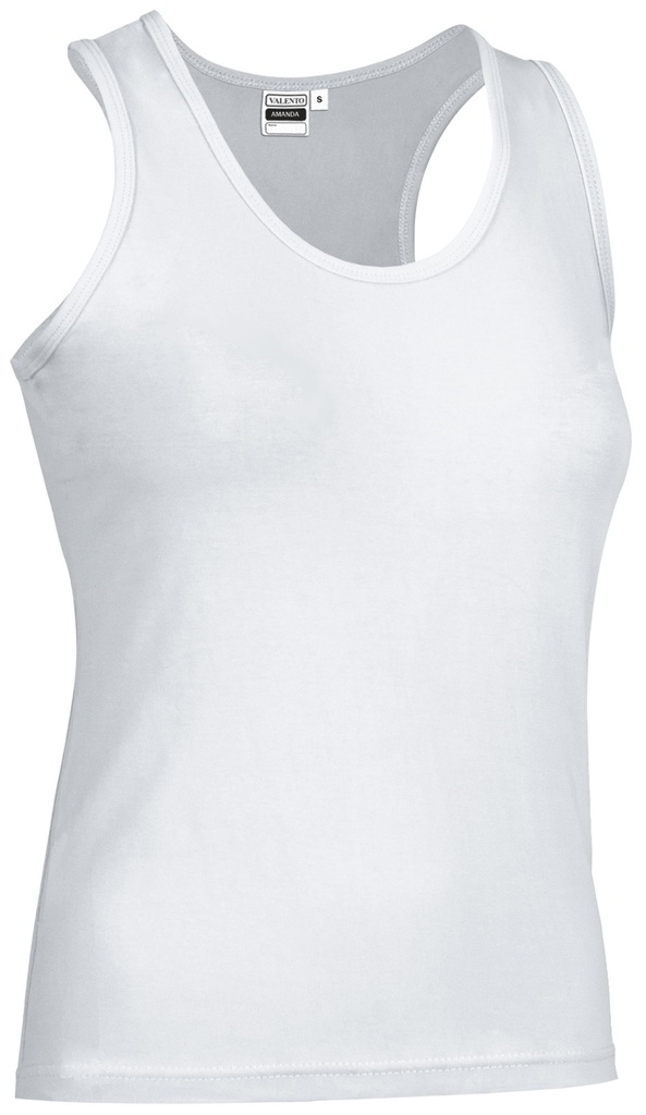 [V144] Camiseta AMANDA V144 (Sin serigrafía, XS, blanco)