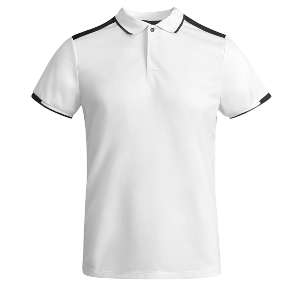 [O402] POLOS TAMIL (Sin serigrafía, 2XL, blanco/negro)