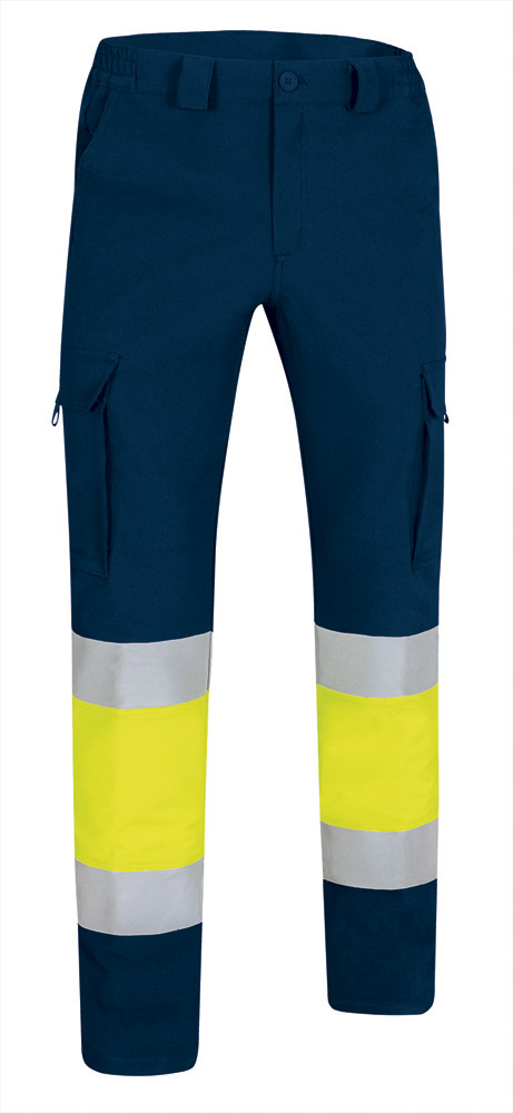 [V510] Pantalón A.V. RIGEL V510 (Sin serigrafía, S, amarillo flúor-azul marino orión)