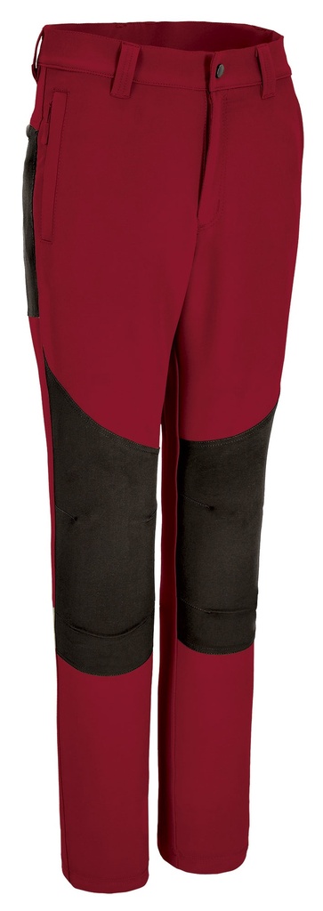[V410] Pantalón trekking MERIDIUM V410 (Sin serigrafía, S, rojo loto-negro)