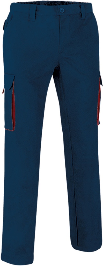 [V427] Pantalón THUNDER V427 (Sin serigrafía, S, azul marino orión-rojo loto)