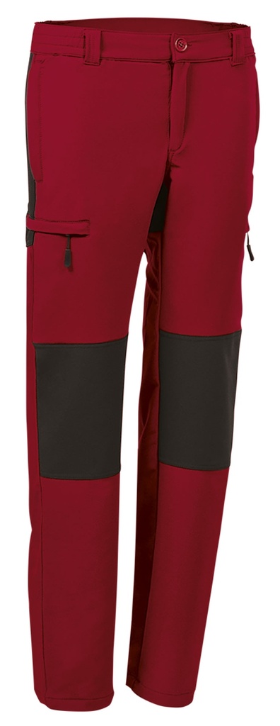 [V409] Pantalón trekking DATOR V409 (Sin serigrafía, S, rojo loto-negro)