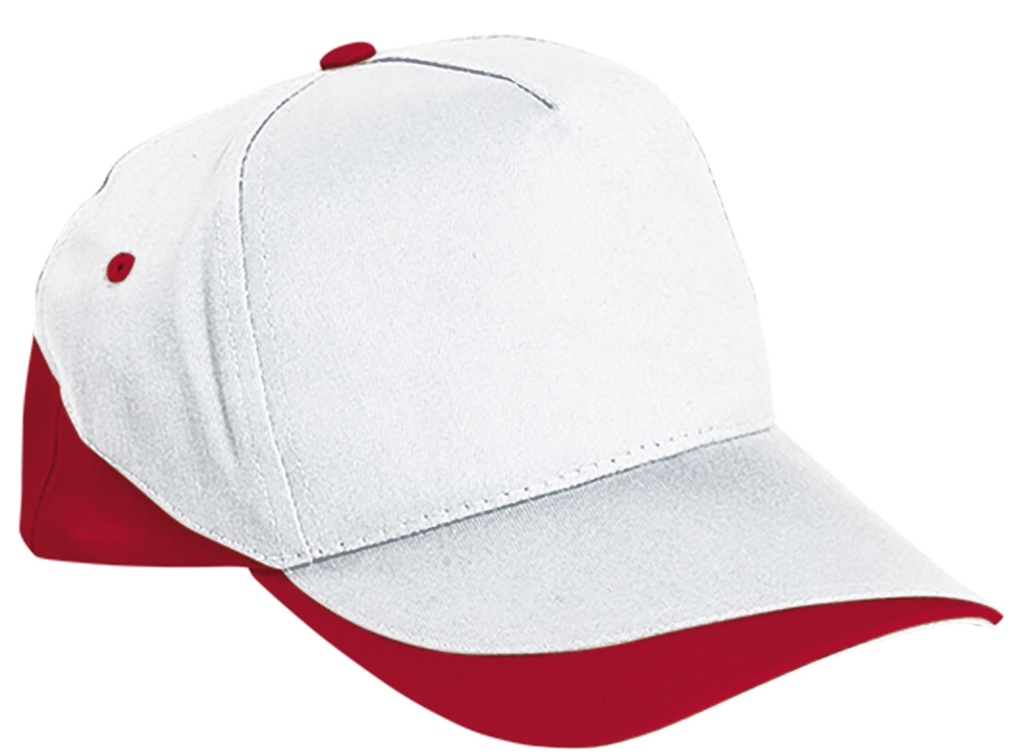 [V534] Gorra FORT V534 (blanco-rojo loto)